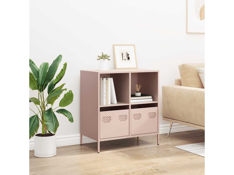  Buffet - bahut - meuble de rangement rose 68x39x73,5 cm acier laminé à froid  - Conforama C