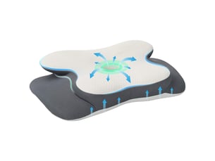 Oreiller, coussin cervical blanc mousse à mémoire de forme cf51350