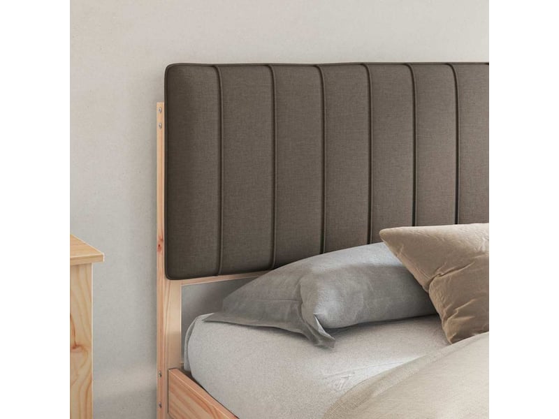  Lit double- lit adulte -  cadre de lit avec tête de lit rembourrée taupe 150 x 200 cm  - Conforama B