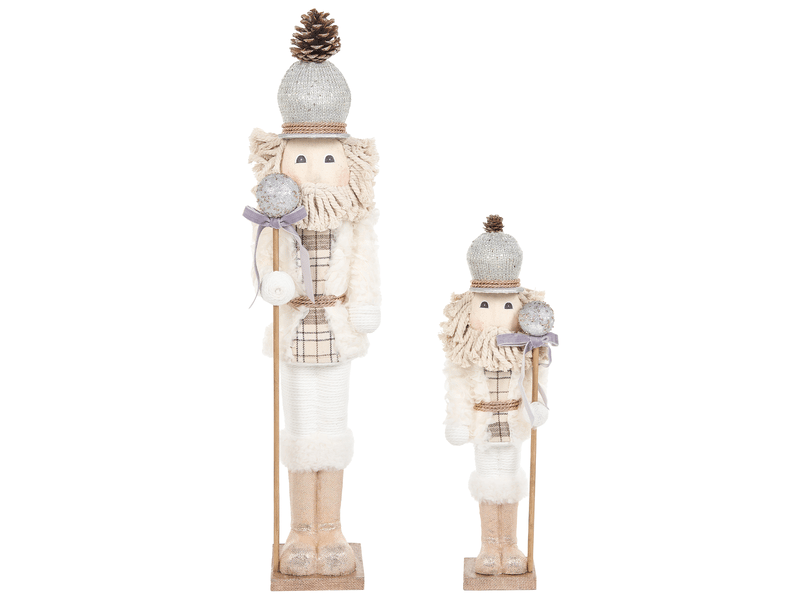  Lot de 2 figurines alaniemi 5279 cm casse-noisette beige  - Conforama D