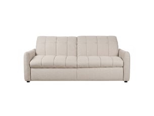 Canapé roma 2 places convertible avec relax électrique en tissu - blanc