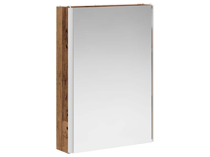  Armoire miroir de salle de bain, cabinet de salle de bain bois ancien 43 x 11,5 x 60,5 cm cf65144  - Conforama E
