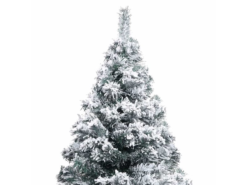  Sapin de noël artificiel, arbre de noël avec neige floquée vert 150 cm pvc  - Conforama C