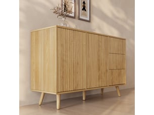 Buffet    <strong>DESIGN AMEUBLEMENT</strong> <strong>Renzo L</strong> - 120 cm coloris bois clair 