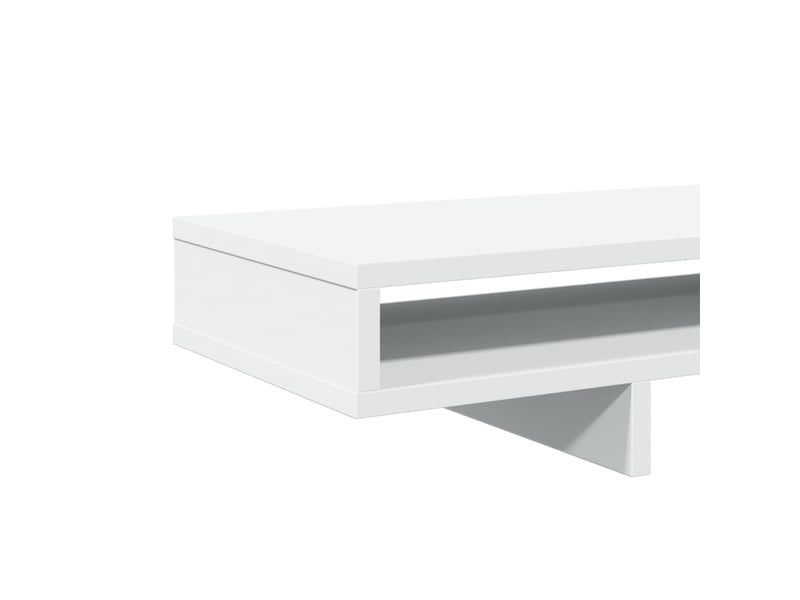  Support de moniteur table meuble bureau 100 x 27 x 15 cm bois d'ingénierie blanc 02_0044837  - Conforama E