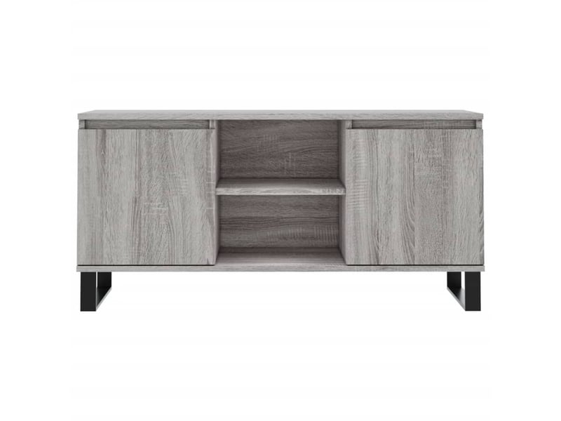  Meuble tv - banc tv - meuble de rangement sonoma gris 104x35x50 cm bois d'ingénierie  - Conforama E