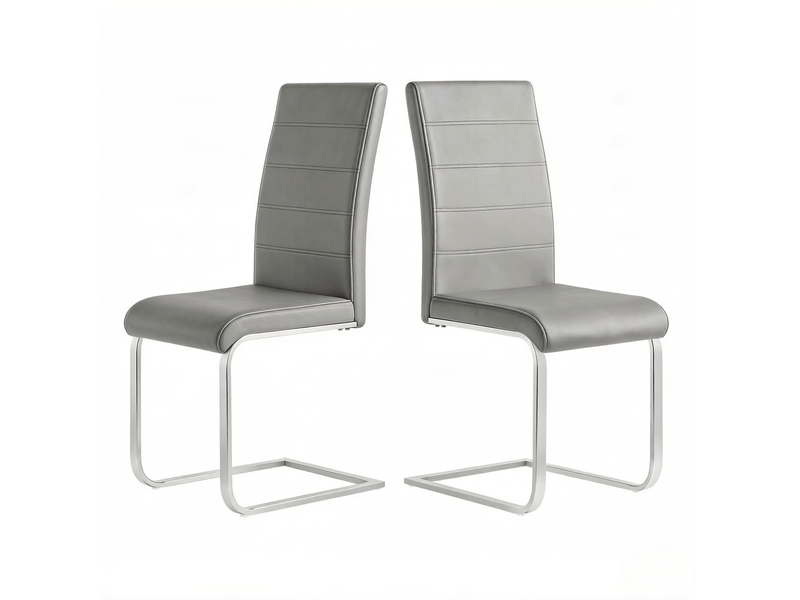  Chaise cantilever confortable avec dossier haut, chaise de bureau, chaise de conférence, chaise de détente (lot de 2)  - Conforama A