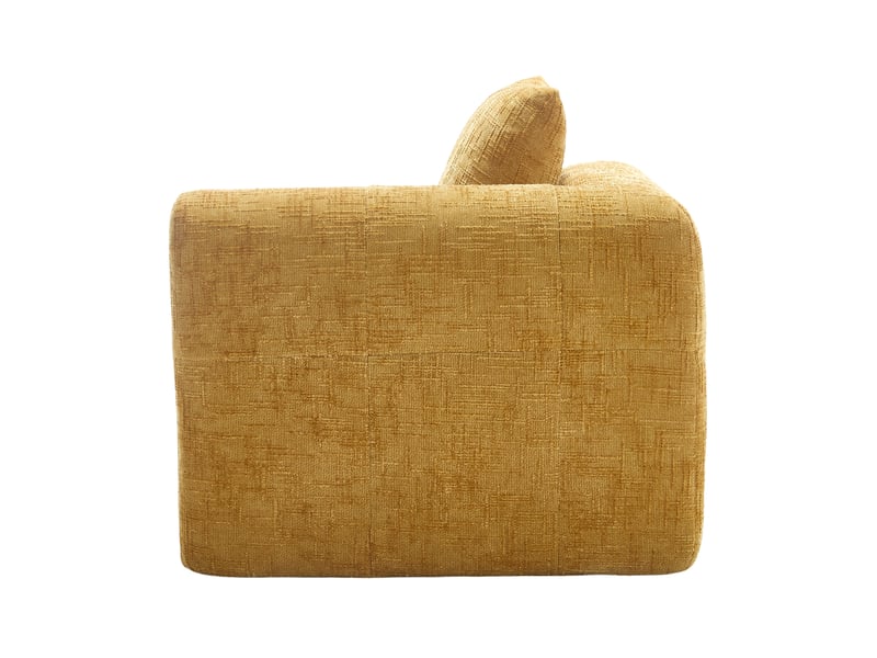  Chaise longue 158x90x60 cm sans montage avec coussin chenille jaune  - Conforama D