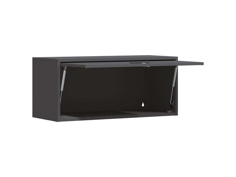  Armoire murale salon, meuble de rangement pour garage noir 80 x 33 x 35 cm  - Conforama E