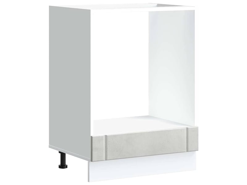 Armoire de cuisine, armoire de four lucca gris béton bois ingénierie - Conforama A