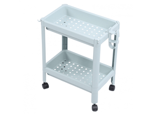 Étagère de rangement au sol pour salle de bain, étagère ouverte, étagère d'angle autoportante, support de rangement, bleu nordique (2 couches (avec r