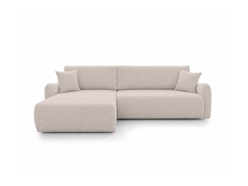  Apoline - canapé d'angle réversible convertible 4 places avec coffre en tissu  - Conforama A