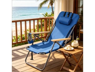 Chaise de jardin 69 x 56 x 8 cm fauteuil de jardin pliable dossier réglable 4 positions tissu oxford 600d tubes métal thermolaqués charge 150 kg