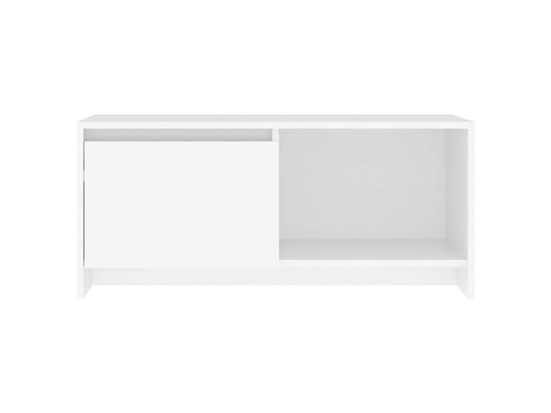  Meuble tv - banc tv - meuble de rangement blanc 90x35x40 cm bois d'ingénierie  - Conforama E