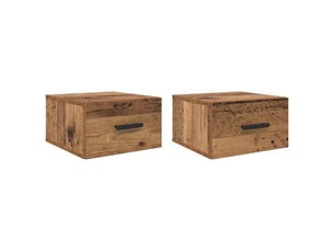 Lot de 2 table de chevet chambre 35 x 35 x 20 cm bois d'ingénierie shl5038