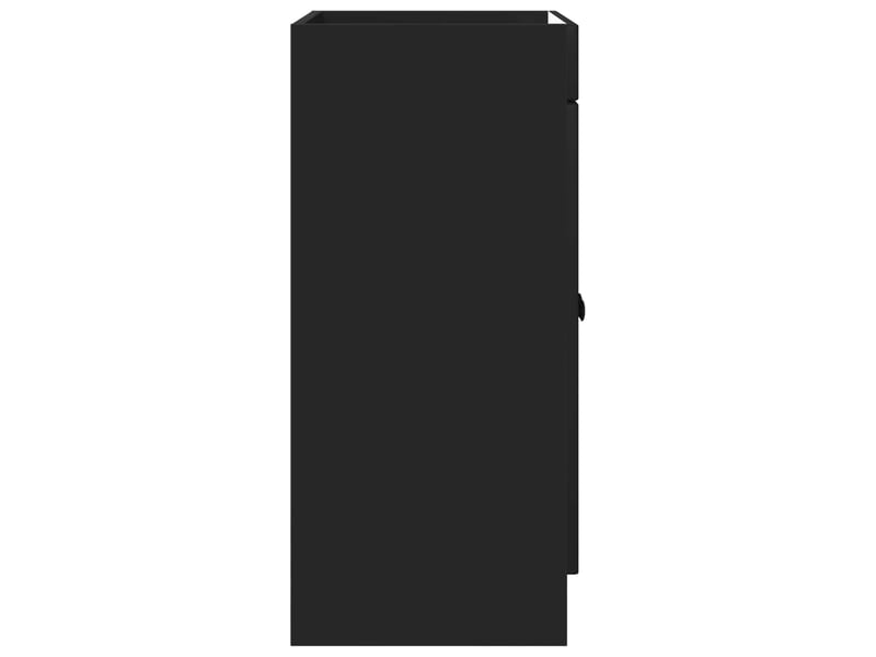  Armoire sous évier de salle de bain, meuble de rangement noir 78.5x37.5x81 cm shl3584  - Conforama E