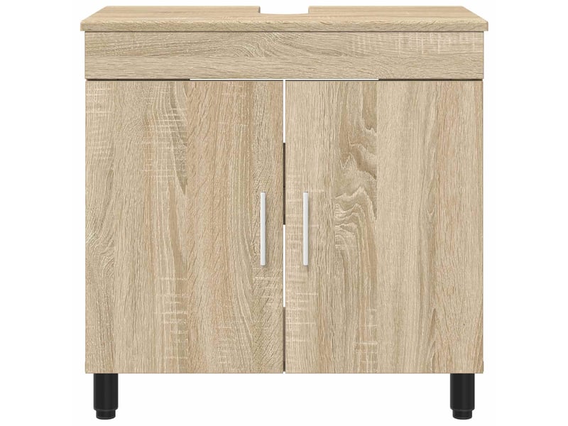  Unité de vanité de salle de bain, meuble de rangement chêne sonoma 60x35x60 cm shl6809  - Conforama E