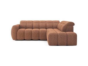 Canapé d'angle droit fixe MEUBLORAMA  4 places Polyester orange