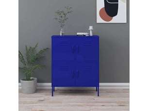 Armoire de rangement, rangement bureau bleu marine 80x35x101,5 cm acier shl3213