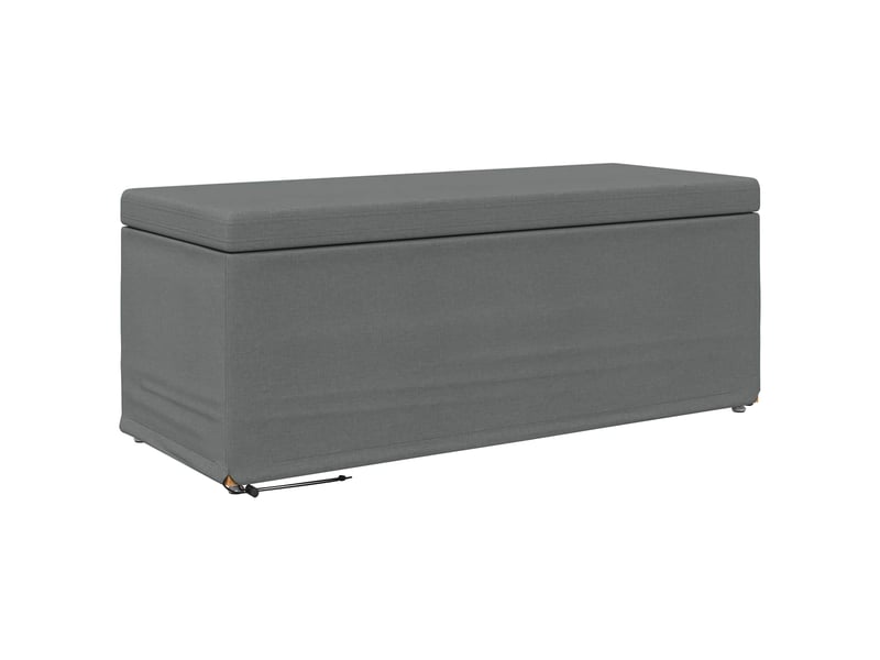  Tabouret bas, ottoman gris foncé 101x41x40 cm tissu et bois stratifié  - Conforama A