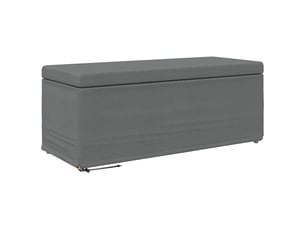 Tabouret bas, ottoman gris foncé 101x41x40 cm tissu et bois stratifié