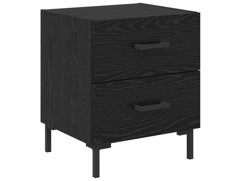  Table de chevet - cabinet de chevet - table de nuit 2 pc chêne noir 40 x 35 x 47,5 cm  - Conforama E