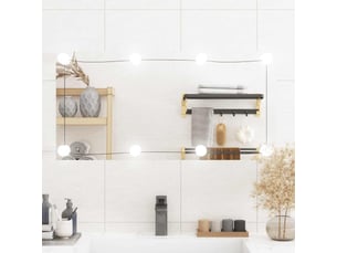 Miroir mural avec lumières led 40x80 cm verre rectangulaire cf62821