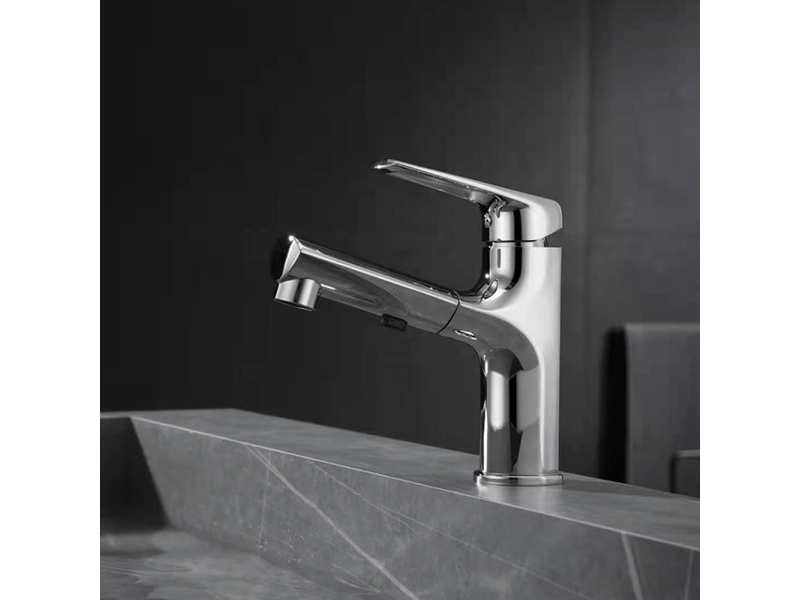  Robinet avec douchette extractible, mitigeur de cuisine avec douchette orientable à 120° (laiton), pour eau chaude et froide  - Conforama C