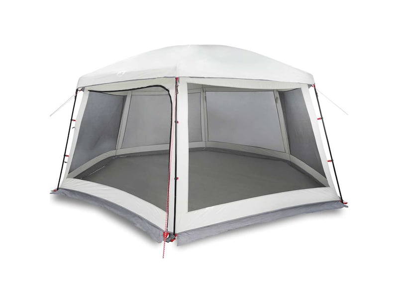  Tente piscine toit amovible parois maille gris 618x532 cm  - Conforama A