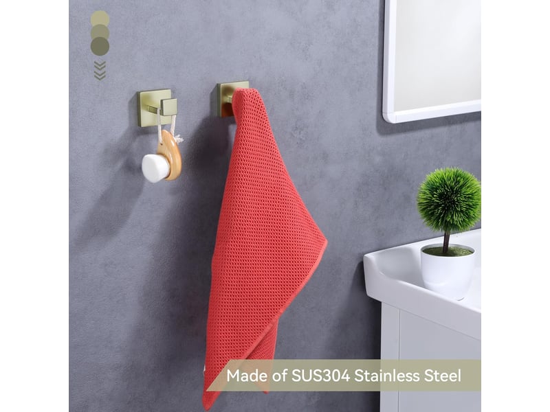 3-pack patères porte-serviettes: carrées, robustes, noir – pour salle de bain & cuisine - Conforama E