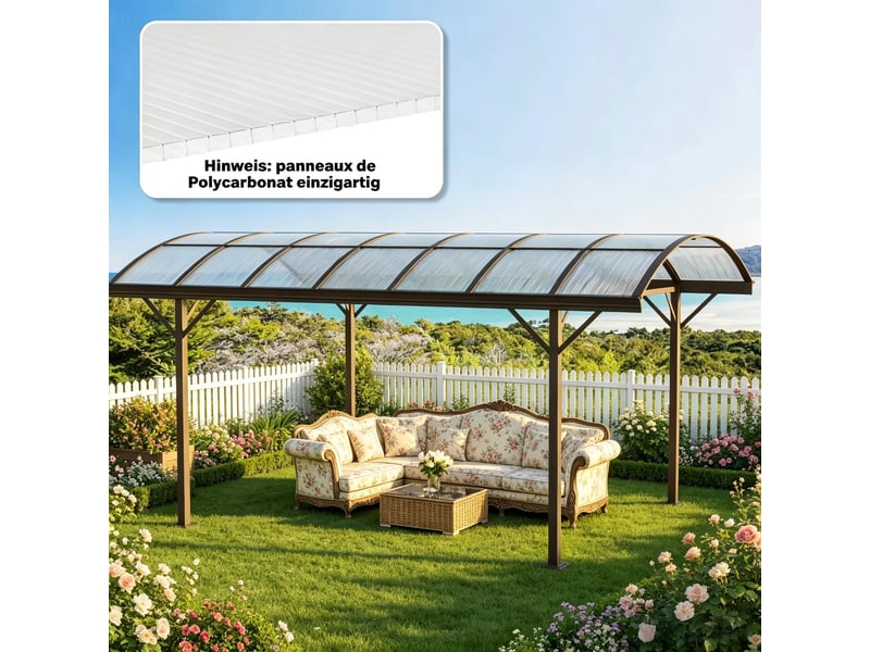 Lot de 10 plaques alvéolaires en polycarbonate transparent 120 × 60 cm, épaisseur 4 mm, anti-uv - Conforama E