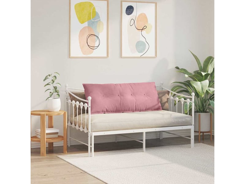 Coussin de dos, coussin de dossier rose 120 x 50 cm tissu en velours côtelé cf54967 - Conforama D