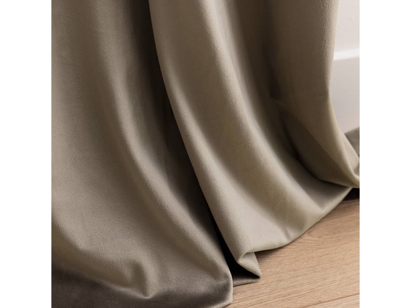 Rideau tamisant à œillets en velours avec bandeau jacquard zébré 140x240 cm  - Conforama C