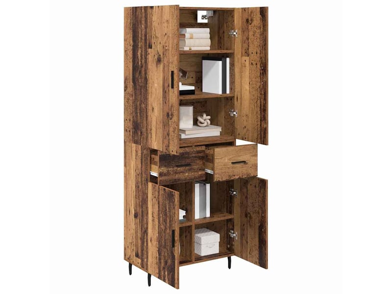  Buffet - haut armoire 2 pc bois ancien 69,5 x 34 x 180 cm  - Conforama C