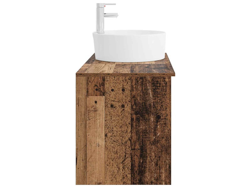  Ensemble de mobilier de salle de bain 2 pcs bois ancien shl7176  - Conforama E