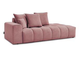 Canapé droit fixe BOBOCHIC MONT-BLANC 4 places Velours rose