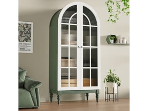 Vitrine coloris vert 3 étagère(s) <strong>MEULVA</strong> <strong></strong> - 76 cmx165 cm