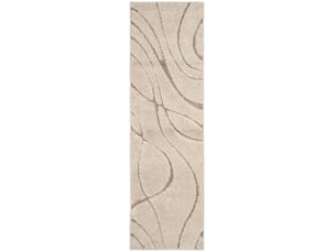 Tapis en polypropylène beige, 69 x 122 cm