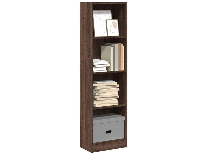  Bibliothèque, étagère de rangement chêne marron 40x24x143 cm bois d'ingénierie  - Conforama B