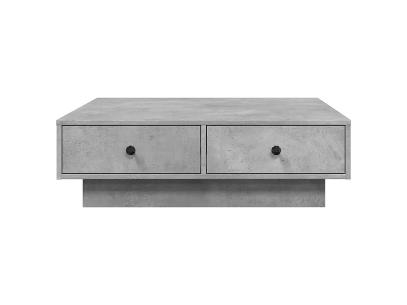  Table basse - table de salon - table à thé gris béton 90x90x28 cm aggloméré  - Conforama D