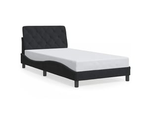 Lit simple 100x200 cm coloris noir