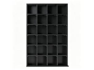Bibliotheque coloris noir 6 étagère(s) TCQPZ - 20 cm x 130.5 cm