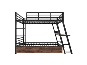 Lit mezzanine 140x200 cm <strong></strong>  <strong></strong> coloris noir