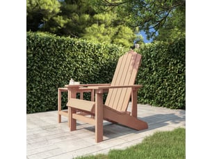 Chaise adirondack de jardin | chaise d'extérieur pehd marron