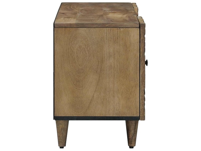  Meuble tv - banc tv - meuble de rangement marron 105 x 33,5 x 46 cm bois de mangue massif  - Conforama D