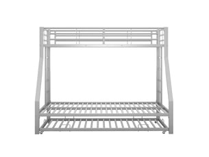 Lit superposé 90x140/200 cm 204x145x160cm coloris argenté