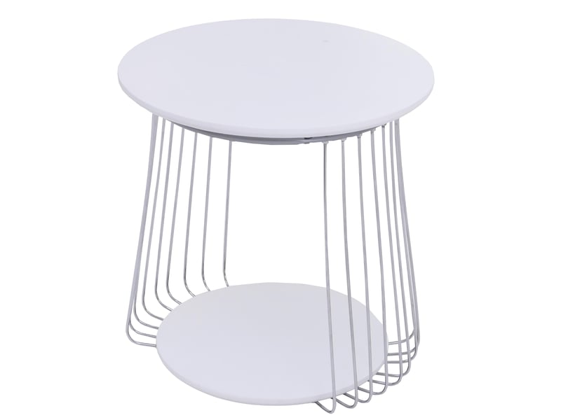 Lot De 2 Tables D'Appoint Relaxdays Blanches - Design Moderne Et Polyvalent