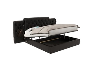 Lit coffre 160x200 cm MAISENTIEL coloris noir