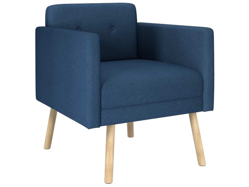  Vidaxl fauteuil d'appoint bleu tissu  - Conforama D