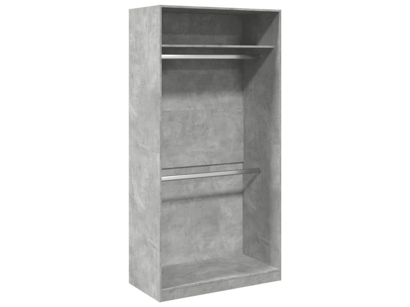  Garde-robe chambre, armoire de rangement gris béton 100x50x200 cm aggloméré  - Conforama A